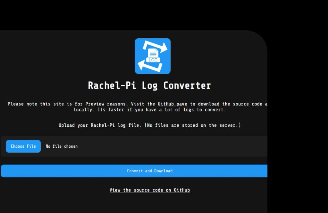 Rachel-Pi Log Converter